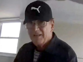 A screenshot from a video of Samuel Sabatino, released by the New York Police Department in 2015.