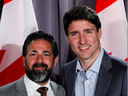 Waseem Ramli and Liberal leader Justin Trudeau.