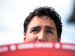 Prime Minister Justin Trudeau during a campaign stop in Brampton, Ont.
