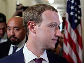 Facebook Chief Executive Mark Zuckerberg meets with lawmakers to discuss "future internet regulation on Capitol Hill in Washington, U.S., September 19, 2019.