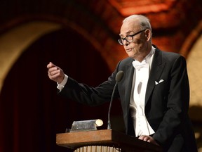The 2014 Nobel Literature laureate France's Patrick Modiano, addresses the traditional Nobel Prize banquet at the Stockholm City Hall on December 10, 2014 following the Nobel Prize award ceremonies for Medicine, Physics, Chemistry, Literature and Economic Sciences.