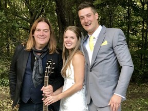 (L-R) Alan Doyle, Dana McKinlay and Stewart Dowd on the couple's wedding night, Sept. 15, 2019.