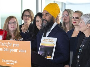 NDP Leader Jagmeet Singh announces plans to deal with the crisis around the price of housing as makes a campaign stop in Vancouver on Wednesday, Sept. 25, 2019.