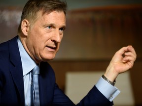 The leader of the PeopleÕs Party of Canada (PPC) Maxime Bernier during an interview with Postmedia reporter Alanna Smith at Calgary Airport Marriott on Thursday, September 26, 2019.