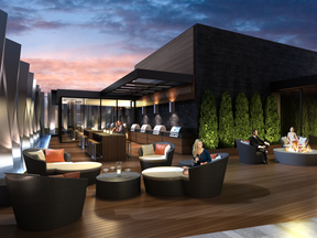 The 14th-level rooftop patio at 1 Yorkville.