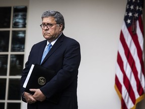 Attorney General William P. Barr outside the White House in July 2019.