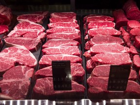 Beef cuts are shown at a Loblaws store in Toronto on Thursday, May 3, 2018.