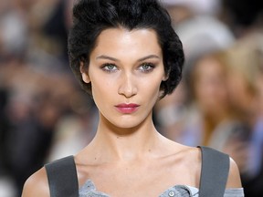 Bella Hadid walks the runway during the Miu Miu Womenswear Spring/Summer 2020 show as part of Paris Fashion Week on October 01, 2019.