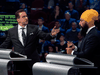 Bloc Québécois Leader Yves-François Blanchet argues a point with NDP Leader Jagmeet Singh in Monday’s federal leaders debate.