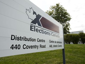 The Elections Canada distribution centre is shown in Ottawa on Thursday, Aug 29, 2019.