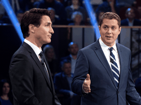Video excerpts from the English-language leaders' debate were among the materials the Conservatives used that the CBC found objectionable.