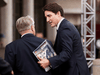 Liberal leader Justin Trudeau arrives to attend an English language federal election debate in Gatineau, Quebec, Oct. 7, 2019.