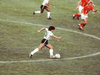 Diego Armando Maradona in action in a scene from Diego Maradona.
