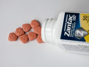 Zantac heartburn pills are seen in this picture illustration taken October 1, 2019.