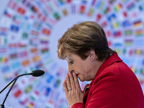 Kristalina Georgieva, managing director of the International Monetary Fund (IMF), in her first major address said global trade growth is close to a standstill.