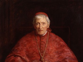 John Henry Newman, a 19th-century Roman Catholic priest and cardinal who converted to Roman Catholicism from Anglicanism, is seen in a 
painting by Sir John Everett Millais. Newman is to be canonized on Oct. 13.