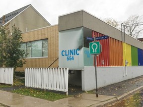 Clinic 554 in Fredericton, N.B., is shown on Thursday, Oct. 17, 2019. The only medical clinic offering abortions in New Brunswick announced its impending closure last week, blaming a provincial policy that refuses to fund surgical abortions outside a hospital. Advocates say rural Canadians across the country face barriers accessing abortions but a small number of clinics and strained healthcare systems make the issue especially pronounced in Atlantic provinces.