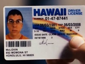 Get it, McLovin.