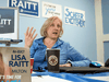 Conservative party incumbent Lisa Raitt at her campaign office in her riding of Milton, Ont.