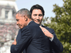 Barack Obama and Justin Trudeau hug during a State Visit in Washington on March 10, 2016.