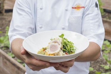 Foodies flock to the Cayman Islands for its sophisticated farm-to-table and sea-to-table offerings. The above dish is an example of how The Brasserie incorporates a local catch along with ingredients from its edible garden into its dishes.