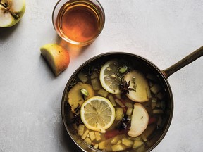 Spiced apple hot toddy