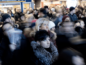 Commuters at the Lucien l'Allier station in Montreal. "If someone needs to go right now, it can’t be done," a Montreal transit spokesman says of the station's new public washroom policy.