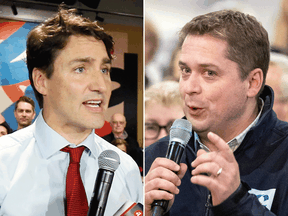 Liberal Leader Justin Trudeau and Conservative Leader Andrew Scheer.