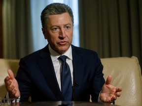 Kurt Volker, United States Special Representative for Ukraine Negotiations, gestures during an interview with Reuters in Kiev, Ukraine October 28, 2017.