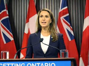 Ontario Transportation Minister Caroline Mulroney says an agreement reached with City of Toronto negotiators, which still needs to get city council's approval, would allow for construction of an Ontario line, stretching from Ontario Place to the Ontario Science Centre, to provide relief to busy Line 1. The city would be agreeing to the province's Ontario line design, but would retain existing subway lines. Wednesday, October 16, 2019.