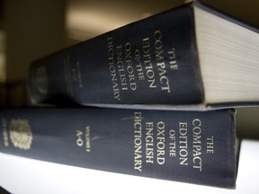 An Oxford English Dictionary is shown at the headquarters of the Associated Press in New York on Sunday, Aug. 29, 2010.