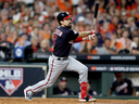Anthony Rendon #6 of the Washington Nationals hits a two-run double against the Houston Astros during the ninth inning in Game Six of the 2019 World Series