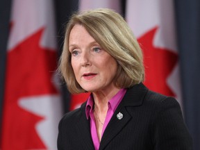 Former NDP finance critic Peggy Nash speaks to the media in Ottawa, Thursday, Oct.11, 2012.