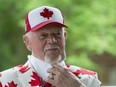 Don Cherry all decked out in Canada's red and white on Canada Day (150) on Saturday July 1, 2017.