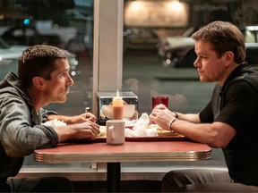 Christian Bale and Matt Damon in Twentieth Century Fox’s Ford v Ferrari.