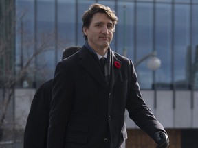 Prime Minister Justin Trudeau walks to West block in Ottawa, Thursday November 7, 2019.