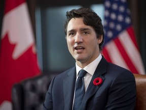 Prime Minister Justin Trudeau in his office on Nov. 6, 2019.