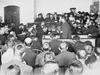 Louis Riel addresses the jury during his trial for treason in 1885. Riel’s execution set off another variety of regional conflict in Canada.