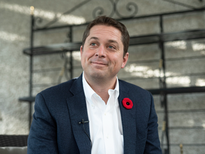 Conservative Leader Andrew Scheer participates in an interview reflecting on the 2019 federal election, in Ottawa, on Oct. 24, 2019.
