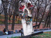 A segment of the Berlin Wall at the Sakharov centre in Moscow, Russia.