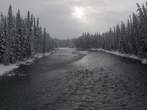 The Wedzin kwa River is shown near Houston, B.C., on January 9, 2019. Canada's top water scientists say the country is kidding itself if it thinks it will always have plenty of fresh water when and where it's needed. In a report released today, the Global Water Futures project from 18 universities says Canadian water supplies are increasingly threatened by accelerating climate change and policies that haven't changed in decades.