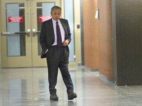 Former SNC-Lavalin vice-president Sami Bebawi leaves a courtroom in Montreal on Friday, February 15, 2019. Crown prosecutors have completed presenting evidence to jurors in the trial of Sami Bebawi, former SNC-Lavalin exec accused of fraud and corruption.