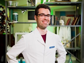 Olivier Bernard, a Quebec pharmacist and blogger shown in this undated handout photo, has won a prestigious international prize for standing up for science.