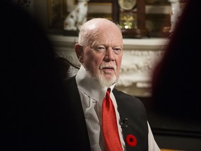 Don Cherry is seen on Nov. 12, 2019, the day after being fired from Hockey Night in Canada's Coach's Corner for a rant about "people" who don't wear poppies for Remembrance Day.