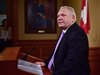 Ontario Premier Doug Ford speaks to reporters at Queen’s Park in Toronto on Nov. 21 2019.