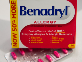 Benadryl is pictured at a home in North Vancouver, B.C., Monday, November, 11, 2019.