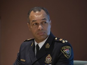 Ottawa Police Chief Peter Sloly takes part in a panel to discuss Traffic Stop race Data Collection report and Diversity Audit report in Ottawa on Wednesday November 20, 2019.