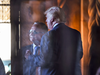 President-elect Donald Trump speaks with Isaac Perlmutter, then-CEO of Marvel Entertainment, at Mar-a-Lago Club in December 2016.