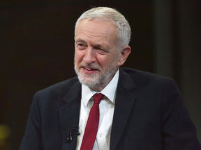 Britain's opposition Labour Party leader Jeremy Corbyn appears on BBC TV's The Andrew Neil Interviews in London, England, Nov. 26, 2019.