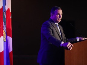 Alberta Premier Jason Kenney speaks at the Canadian Association of Oilwell Drilling Contractors meeting in Calgary, Alta., Wednesday, Nov. 13, 2019.THE CANADIAN PRESS/Jeff McIntosh